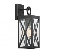  M50027BK - 1-Light Outdoor Wall Lantern in Black