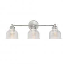  M80035BN - 3-Light Bathroom Vanity Light in Brushed Nickel