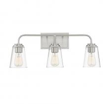  M80044BN - 3-Light Bathroom Vanity Light in Brushed Nickel