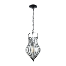 ELK Home 14522/1 - Adriano 1-Light Mini Pendant in Gloss Black with Clear Blown Glass