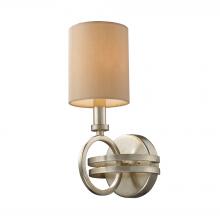 ELK Home 31010/1 - New York 1-Light Wall Light in Renaissance Silver with Tan Shade