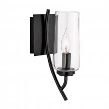  8153-ADB-CL - Tulip 11.75'' High 1-Light Sconce - Acid Dipped Black