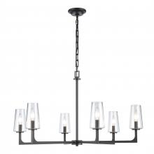  89966/6 - Fitzroy 34'' Wide 6-Light Chandelier - Matte Black