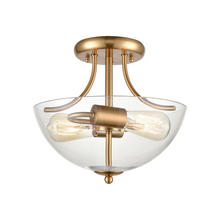  CN280285 - Thomas - Astoria 15'' Wide 2-Light Semi Flush Mount - Satin Gold