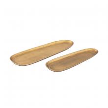  H0897-9846/S2 - Blain Tray - Set of 2 Brass (2 pack)