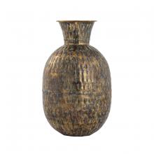  S0807-9777 - Fowler Vase - Round Patinated Brass (2 pack)