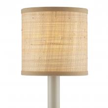  0900-0028 - Natural Grasscloth Drum Chandelier Shade