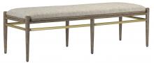  7000-0302 - Visby Light Pepper Bench, Calcutta Linen