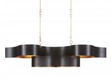  9000-0853 - Grand Lotus Black Oval Chandelier